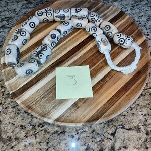 Rare African Hand Carved Bone Beads